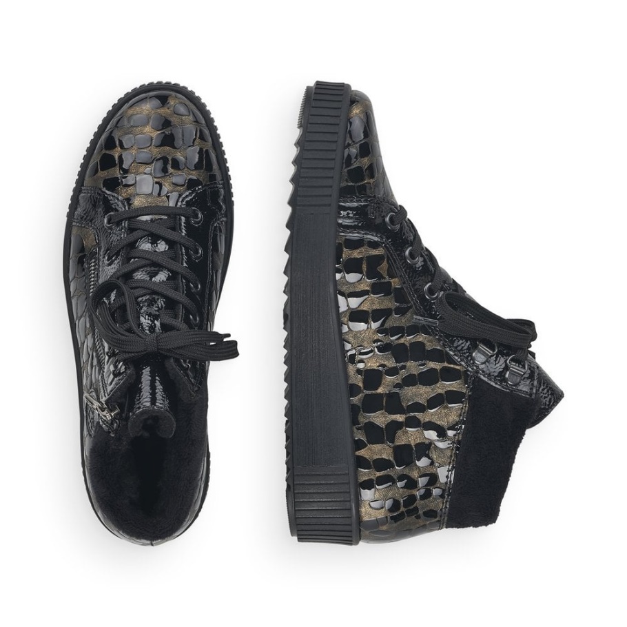Rieker M6441 Damenstiefel Metallic