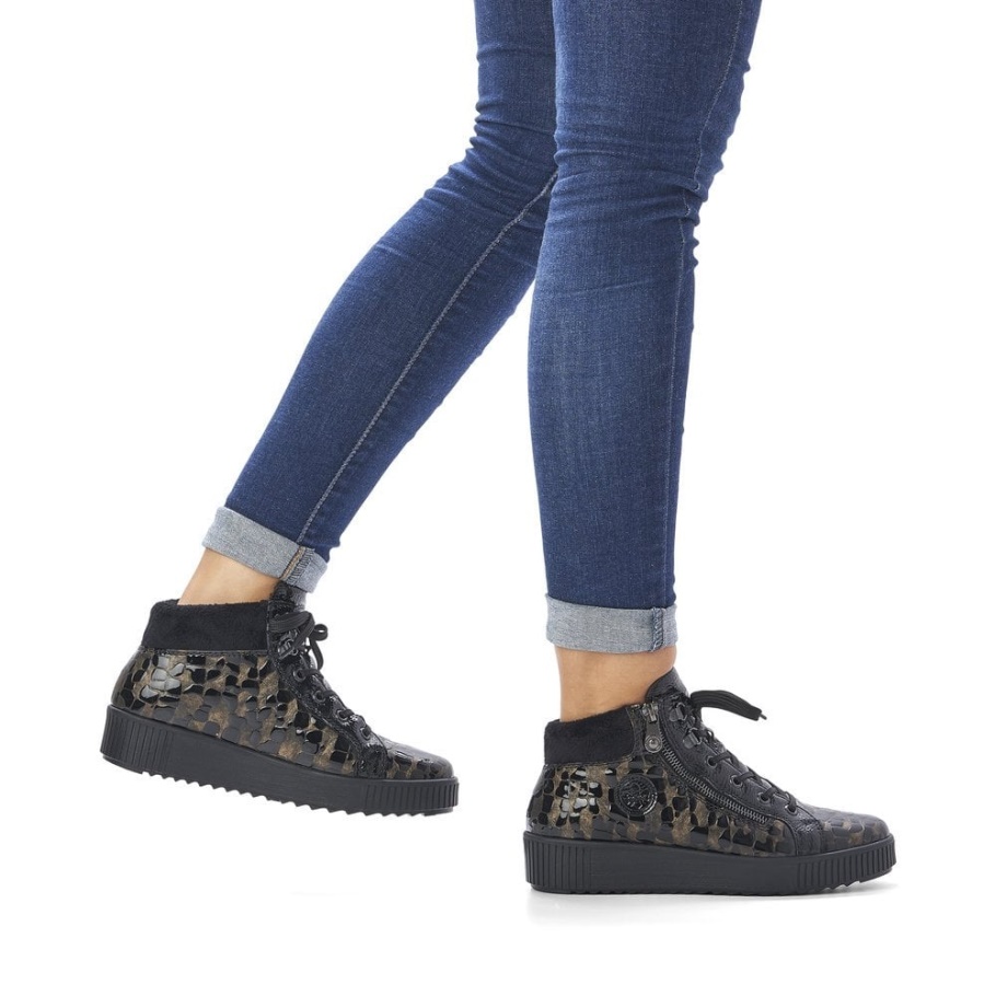 Rieker M6441 Damenstiefel Metallic