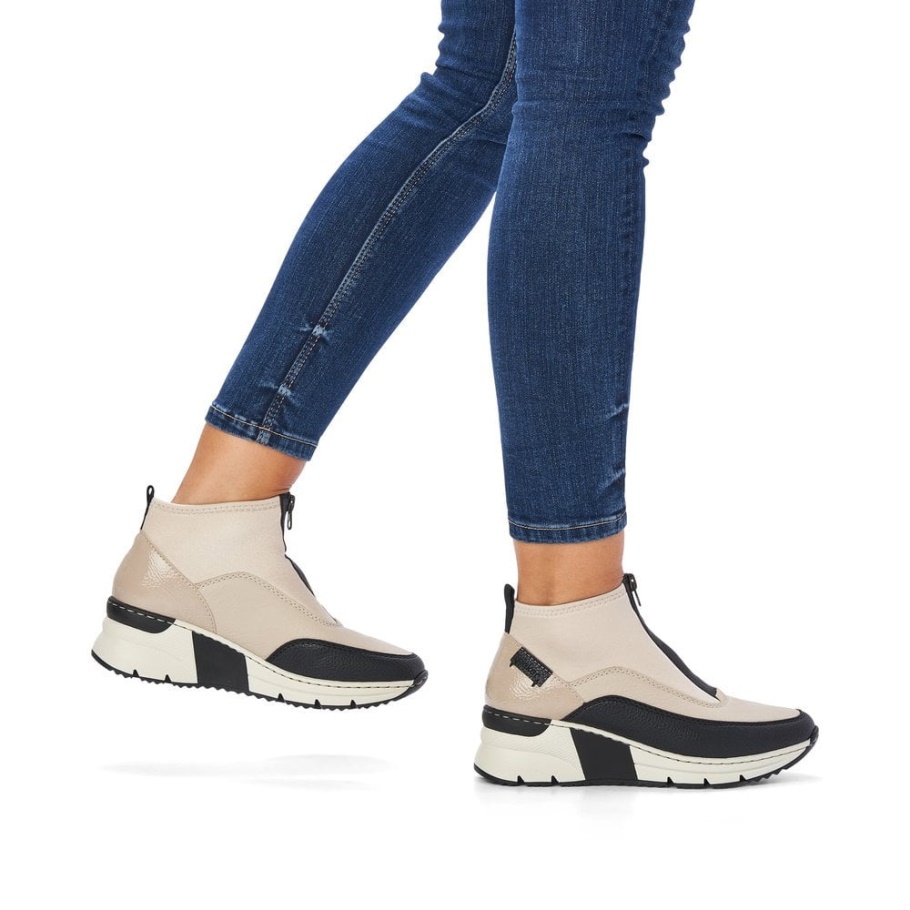 Rieker N6352 Damenstiefel Beige