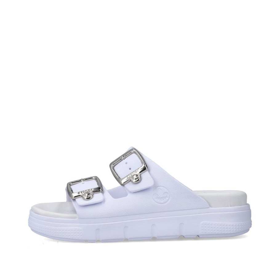 Rieker P2180 Damen Sandalen Weiß
