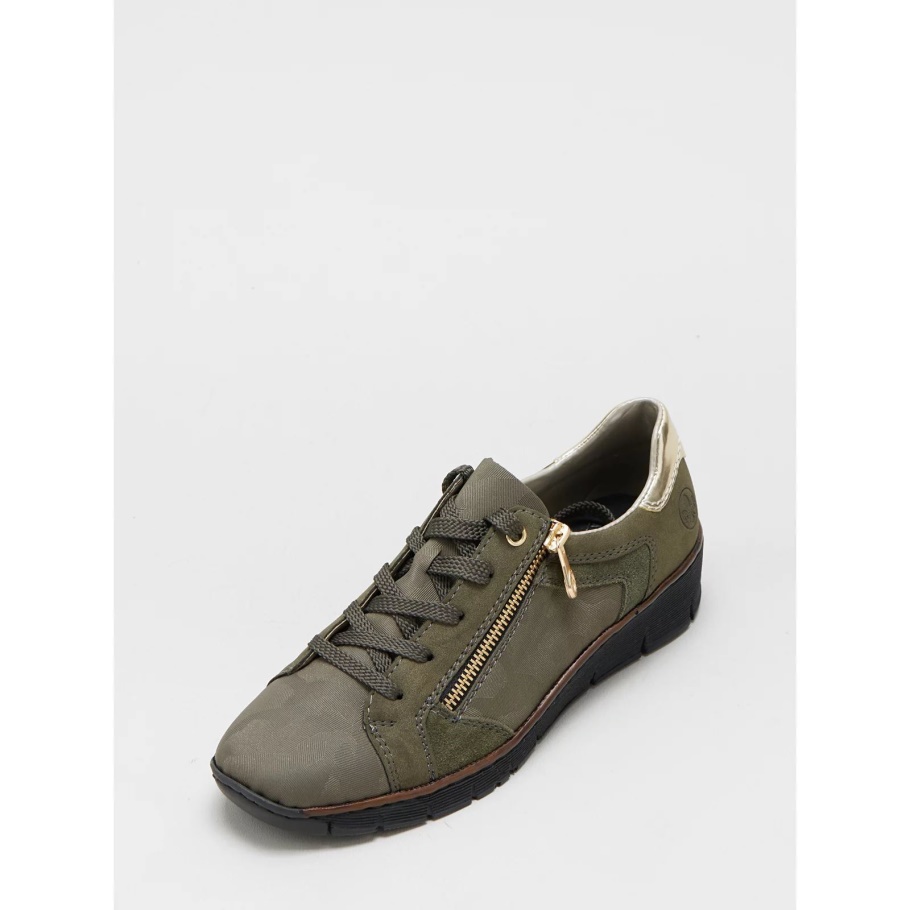 Khaki Rieker Sneaker Mit Materialmix