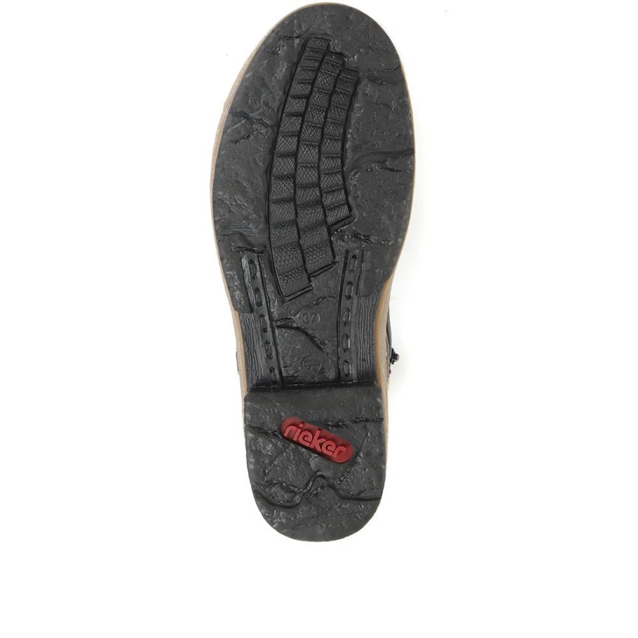 Rieker Schwarze Kontrastierende Stiefeletten