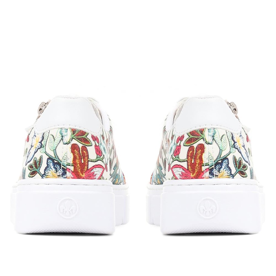 Rieker Florale Klobige Plateau-Sneaker