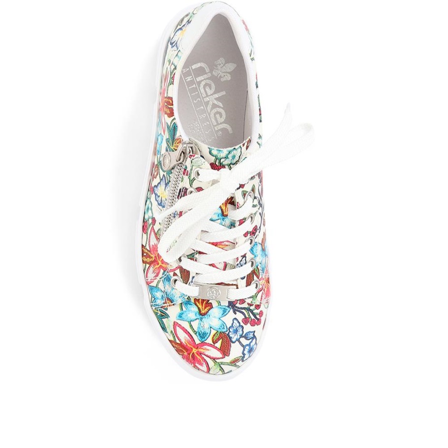 Rieker Florale Klobige Plateau-Sneaker