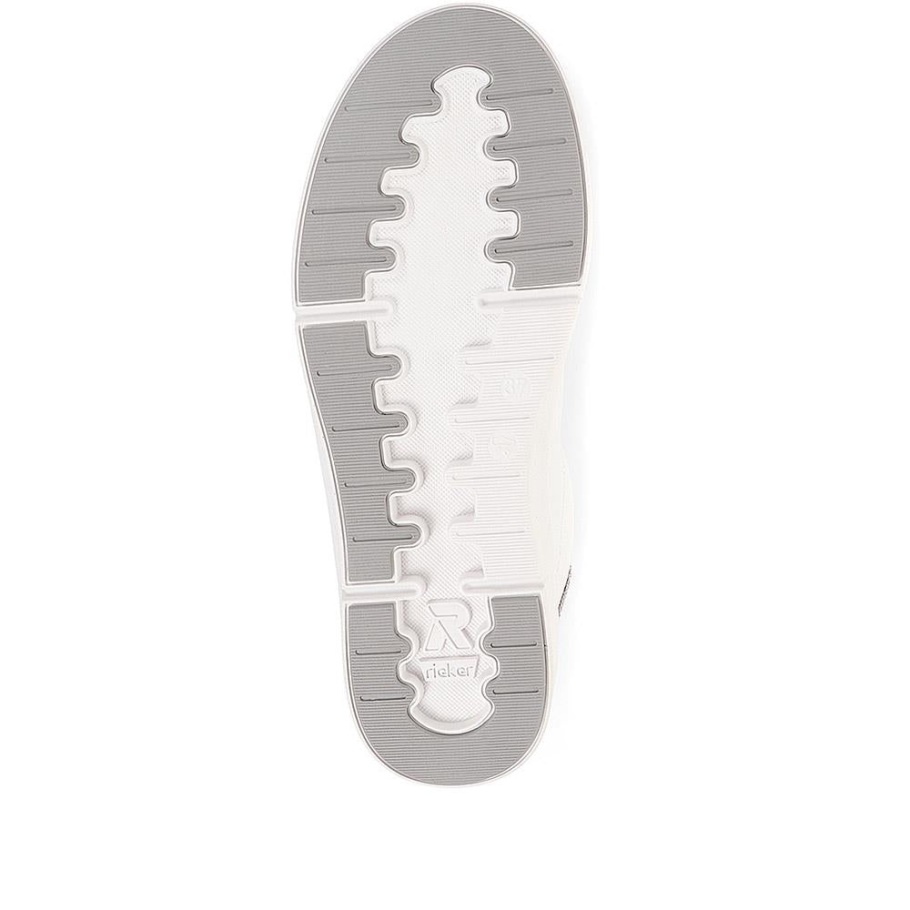 Rieker Damen Schnürsneaker Weiß