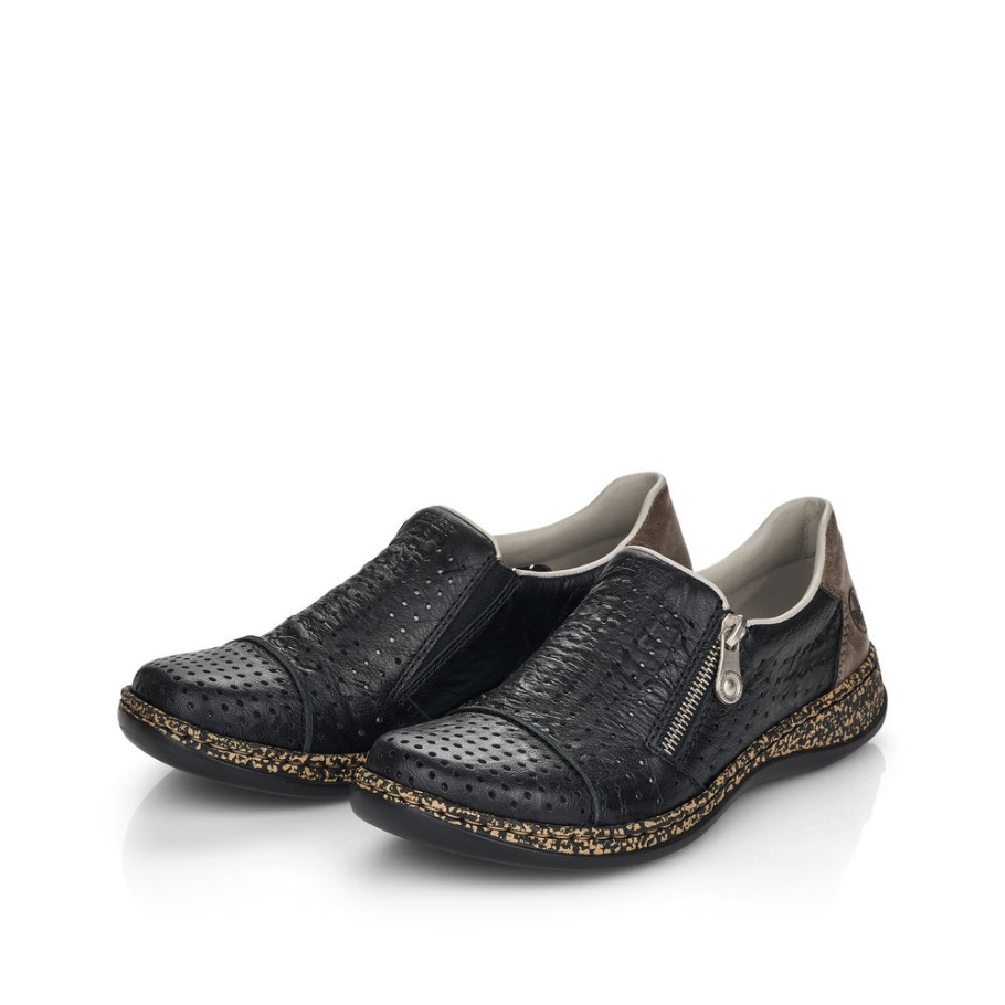 Rieker Schwarz 46353 Gänseblümchen