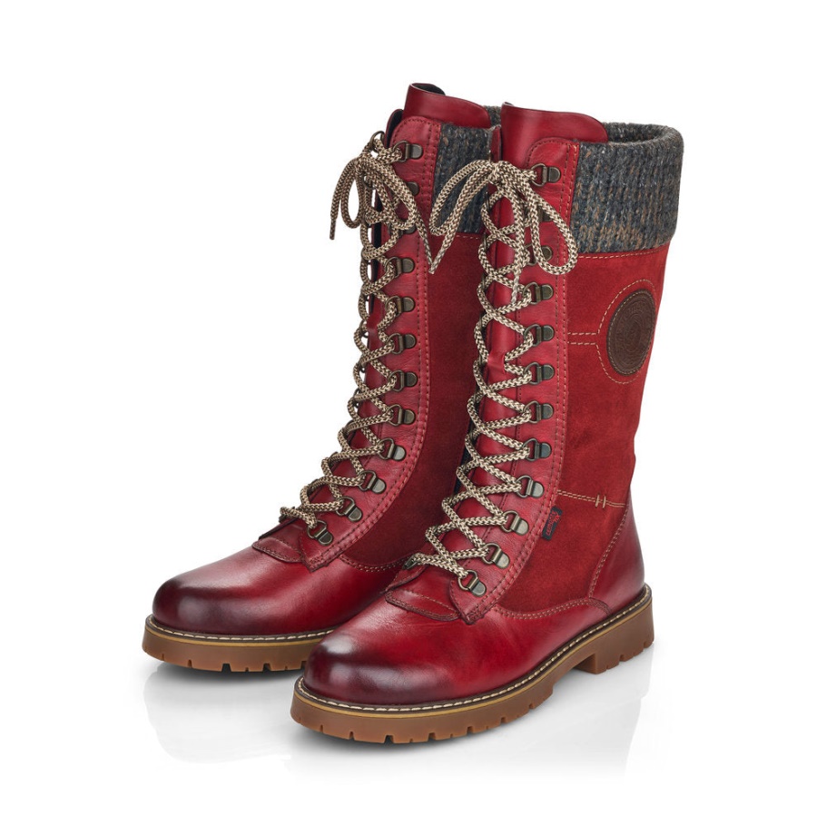 Rieker D9375 Eckig Rot